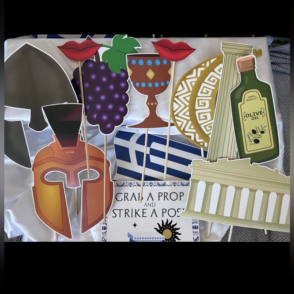 Greek Themed Photo Booth Props for Party Fun
